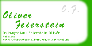 oliver feierstein business card